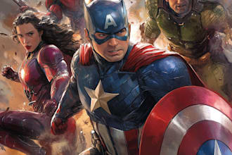 create an comic book, graphic novels, and books