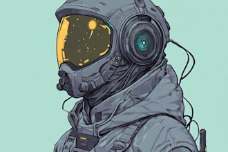 create a sci fi character illustration or character art