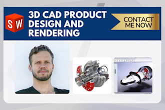 create 3d product modeling, 3d cad design, 3d rendering and 3d printing design