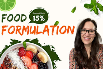 formulate food, beverage, energy drink, recipe creation, nutritional supplements