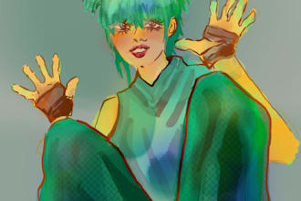 create stylized 2d digital illustrations and characters