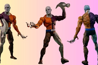 create custom 3d articulated action figure poseable 3d figurine for 3d printing