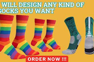 design custom and unique socks design