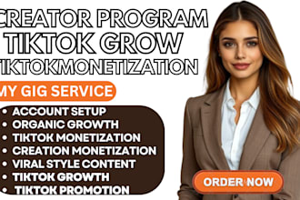 grow USA,UK, germany tiktok monetization organically in creator reward program