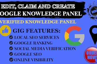 edit, claim, and create a google knowledge panel for all categories