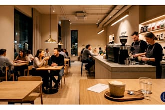 design the interior of your café, bar, or restaurant in 3d and brand concept