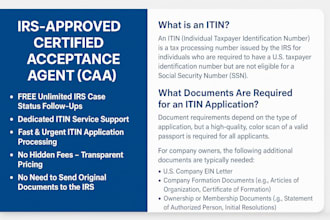 help you to get itin number as an irs caa