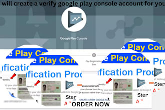 create a verify google play console account for you