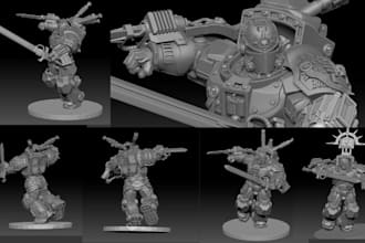 print and paint miniature painting warhammer painting tabletop model 3d printing