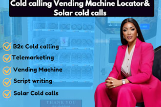 cold calling vending machine, vending machine locator, solar cold calls