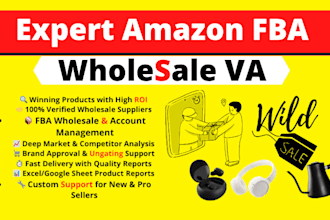 be your amazon fba VA for product sourcing and brand approvals