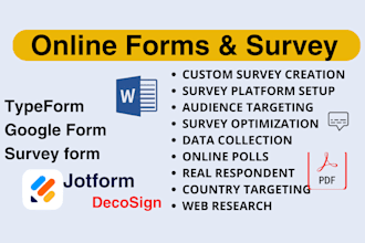 get 500 respondents fill online survey polls google form jotform typeform