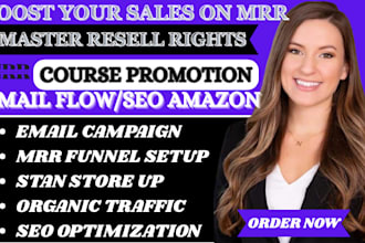 setup email marketing master resell right course for passive income