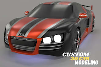 do 3d car vehicle ow ploy model rendering for toy, game character, 3d printing