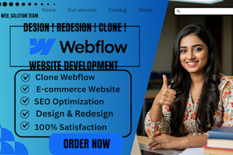 design or develop a stunning webflow website, webflow expert