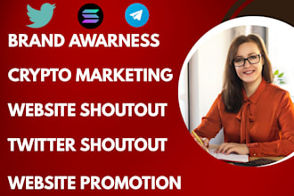 twitter shoutout crypto website promotion share link to 150m audience ig app yt