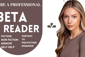 beta read critique memoir self help poetry fiction and non fiction manuscripts