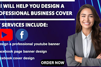 design a professional youtube banner, facebook page banner design, fb cover