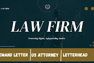 write a demand letter on law firm letterhead as a licensed US attorney