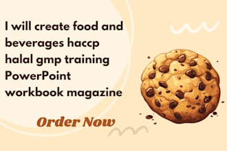 create food and beverages haccp halal gmp training powerpoint workbook magazine