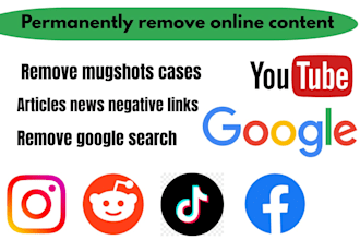 send takedown notice to remove mugshots articles news fb,tiktok,ig under dmca