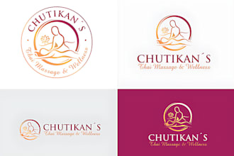 do modern minimalist massage, yoga, spa, esthetics logo and any graphics design