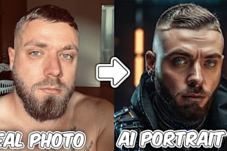 create ai influencer, ai avatar, ai portraits headshot in midjourney photoshop