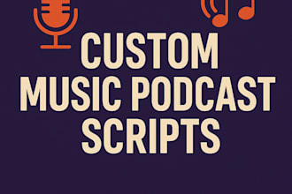 write a music podcast or radio show script with storytelling and emotion