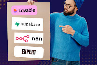 create lovable ai, supabase web app, saas app lovable dev and n8n automation