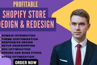 create shopify store set up pod dropshipping shopify website design and redesign