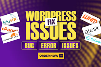 fix elementor bugs, wordpress errors, website problems and bug fixes in 1 hour
