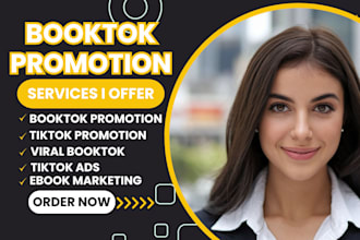 create viral booktok promotion and amazon kdp ads for your book