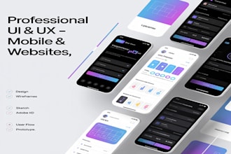 do UI UX design, website, dashboard, mobile app UI UX design