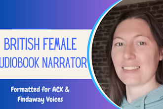 narrate your non fiction audiobook and format for acx british female