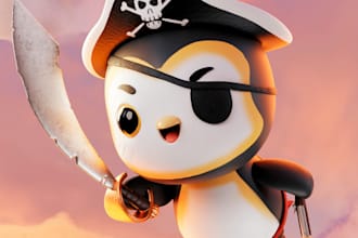 model a custom stylized 3d character for games or animation