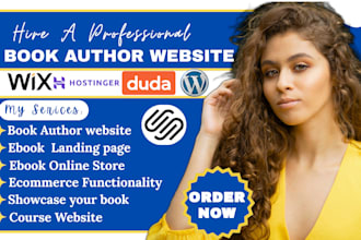 design redesign book author website design ebook landing page hostinger duda wix