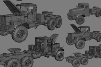 model and animate 3d rc vehicle, truck, tank, aircraft, boat for game simulation