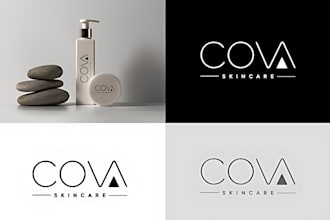 do modern minimalist natural, spa, skincare, cosmetics and beauty logo design