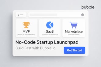 build high quality no code mvp, saas, or marketplace using bubble io