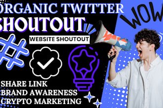 shoutout twitter promote website share link to 120m ig,yt,app,fb,crypto users