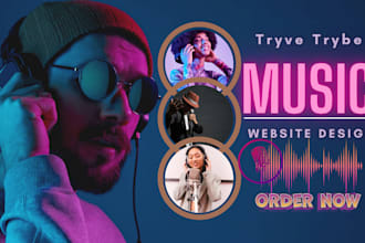 design music website band dj artist website wordpress, wix, squarespace, godaddy