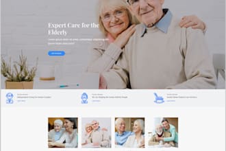 homecare website, senior care website design, elderly care website, healthcare