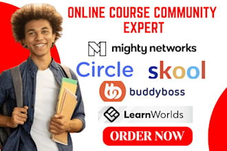 circle community setup and design mighty networks buddyboss learnworlds skool