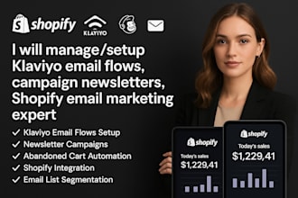 setup klaviyo email flows campaign newsletters shopify email marketing expert