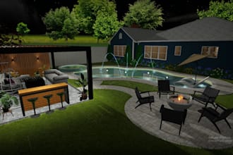 do 3d landscape design backyard landscape pool garden design 3d rendering