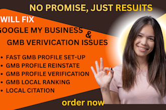 setup reinstate google my business profile with gmb profile verification seo