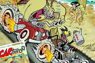 draw cartoon car monster rat fink style tshirt illustration kustom kuture style