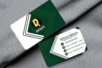 create professional business card design with logo for your startup