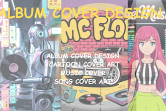 design a cartoon cover art, single mixtape or album cover
