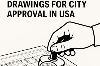 provide pe stamp, review architectural drawings for city permit approval in USA